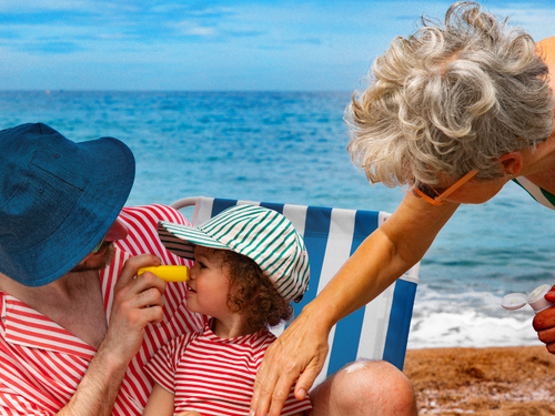 Application stick solaire plage famille - Mustela France - 4