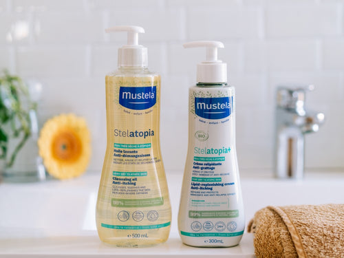 Huile lavante atopie anti-démangeaisons crème anti grattage dermatite Mustela Stelatopia - Mustela France - 7