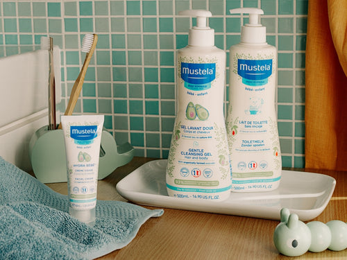 Gel lavant doux bébé enfants Mustela soins douche bain corps et cheveux à l'avocat BIO - Mustela France - 9
