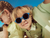 lunettes de soleil solaire bleu mixte bebe enfant