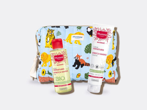 Trousse maternite vergetures creme huile Mustela