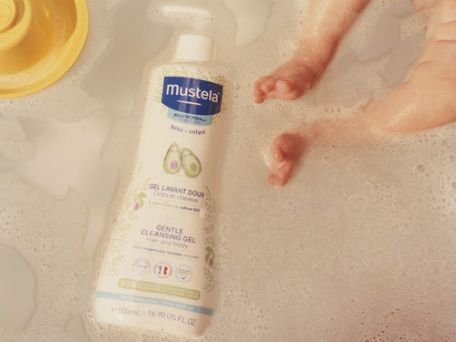 Gel lavant doux bébé enfants Mustela soins douche bain corps et cheveux à l'avocat BIO - Mustela France - 6