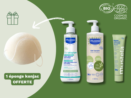opération offre une éponge konjac offerte pour un produit certifié bio - Mustela France - 2