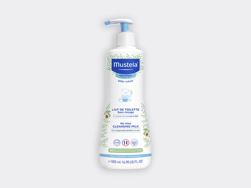 lait de toilette sans rinçage à l'avocat BIO 500ml bébé enfant peau normale mustela soins 