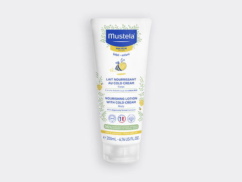 lait nourrissant au cold cream cire d'abeille bio bébé enfant peau seche mustela