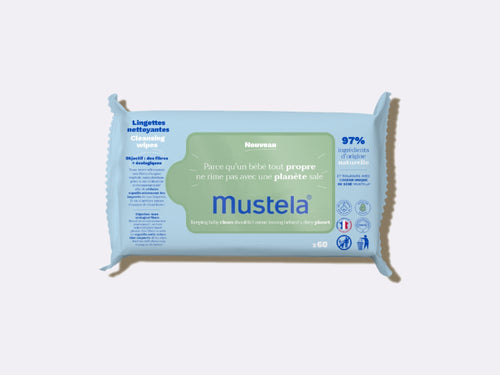Lingettes Nettoyantes  Lyocell Mustela x60